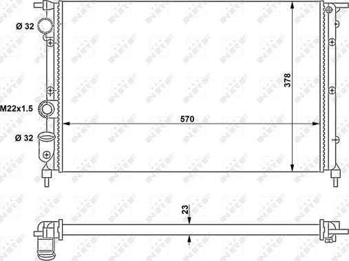 NRF 58852 - Radiators, Motora dzesēšanas sistēma onlydrive.pro