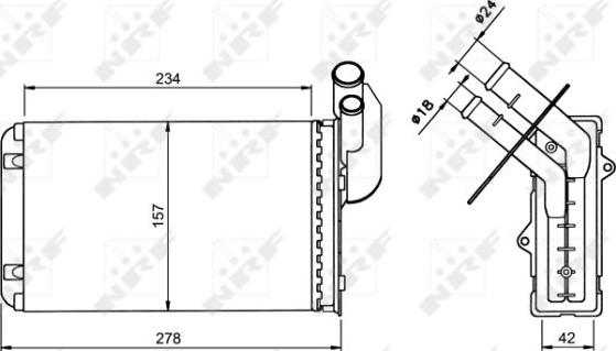 NRF 58836 - Heat Exchanger, interior heating onlydrive.pro