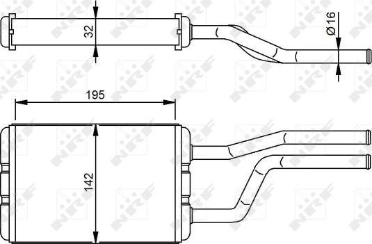 NRF 58358 - Heat Exchanger, interior heating onlydrive.pro