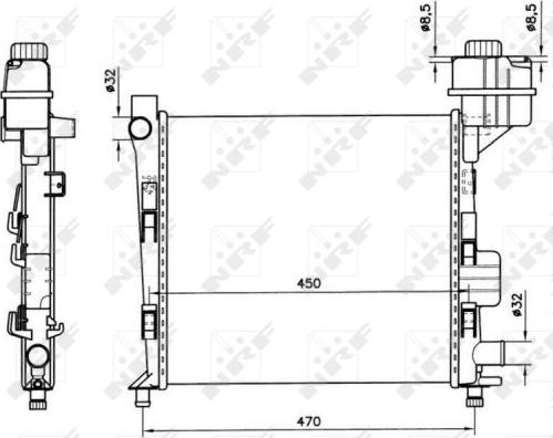 NRF 58252 - Radiators, Motora dzesēšanas sistēma onlydrive.pro