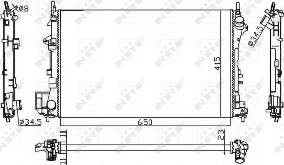 NRF 58203A - Radiator, engine cooling onlydrive.pro