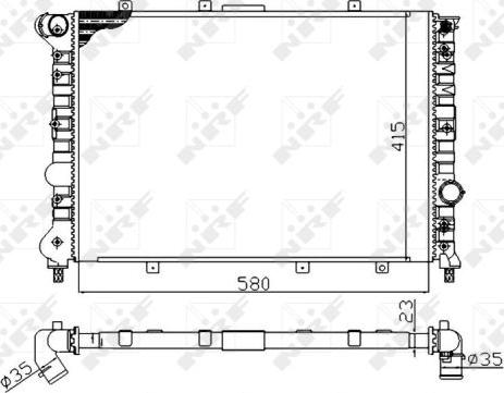 NRF 58202A - Radiator, engine cooling onlydrive.pro