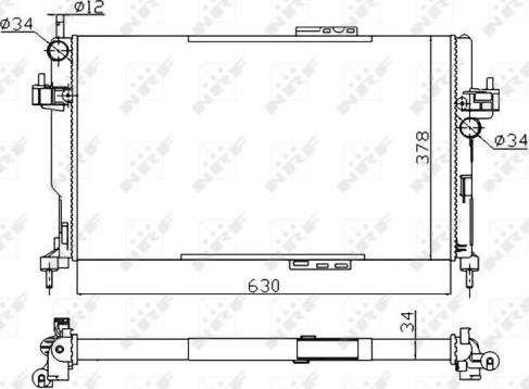 NRF 58282A - Radiator, engine cooling onlydrive.pro