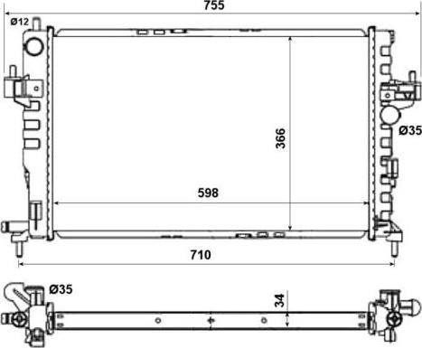 NRF 58282 - Radiator, engine cooling onlydrive.pro