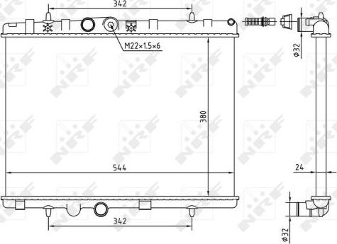 NRF 58226A - Radiator, engine cooling onlydrive.pro