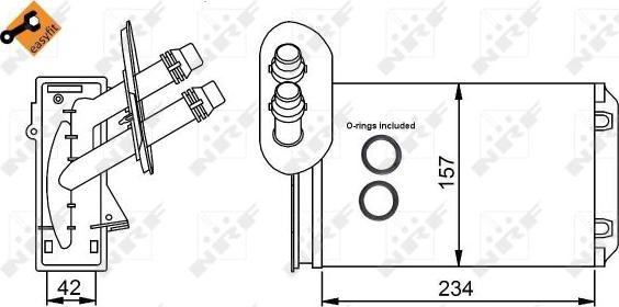 NRF 58223 - Heat Exchanger, interior heating onlydrive.pro