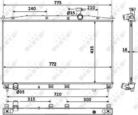 NRF 53942 - Radiators, Motora dzesēšanas sistēma onlydrive.pro