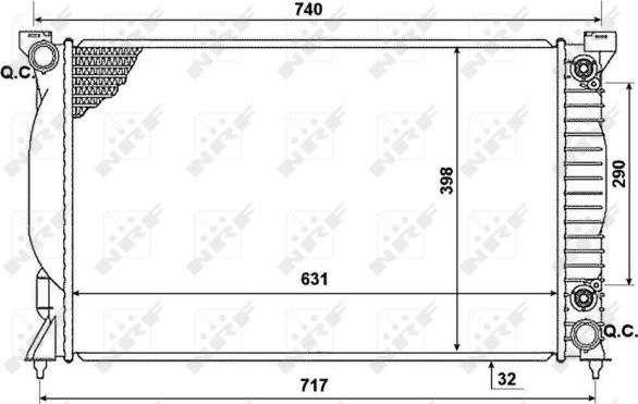 NRF 53958 - Radiator, engine cooling onlydrive.pro