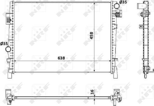 NRF 53901 - Radiatorius, variklio aušinimas onlydrive.pro