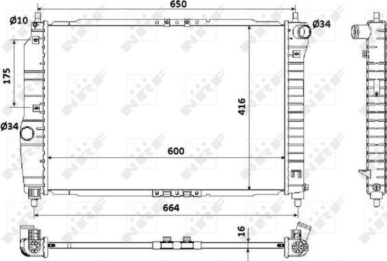 NRF 53902 - Radiator, engine cooling onlydrive.pro