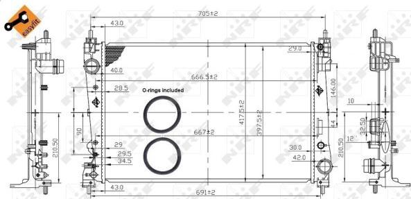 NRF 53454 - Radiators, Motora dzesēšanas sistēma onlydrive.pro