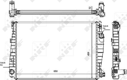 NRF 53487 - Radiator, engine cooling onlydrive.pro