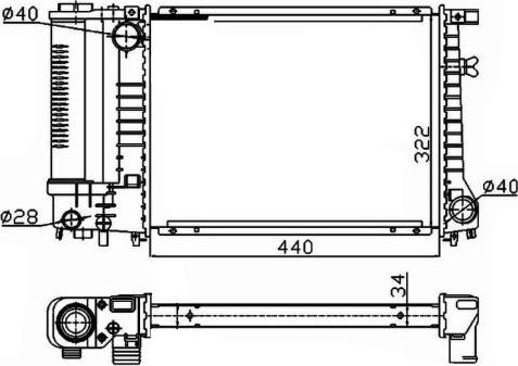 NRF 53426A - Radiator, engine cooling onlydrive.pro