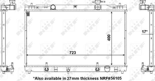 NRF 53587 - Radiator, engine cooling onlydrive.pro