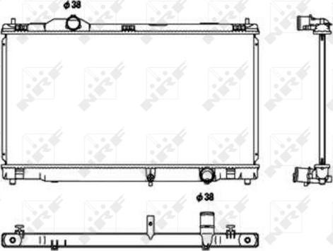 NRF 53680 - Radiatorius, variklio aušinimas onlydrive.pro