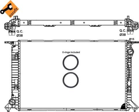 NRF 53064 - Radiators, Motora dzesēšanas sistēma onlydrive.pro