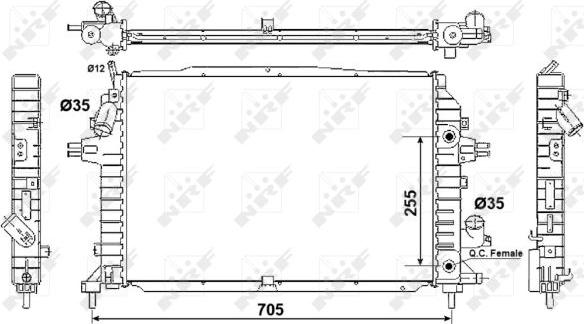 NRF 53082 - Radiator, engine cooling onlydrive.pro