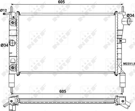 NRF 53036 - Radiator, engine cooling onlydrive.pro