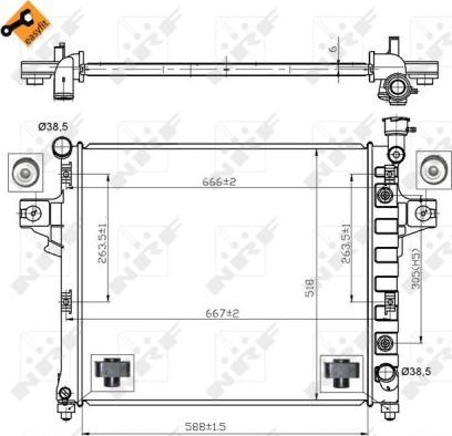 NRF 53031 - Radiator, engine cooling onlydrive.pro