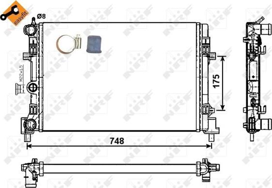 NRF 53024 - Jäähdytin,moottorin jäähdytys onlydrive.pro