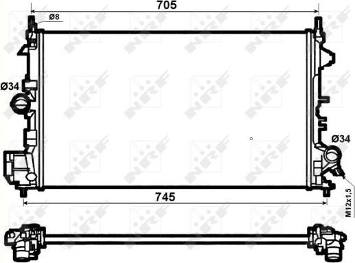 NRF 53074 - Radiator, engine cooling onlydrive.pro