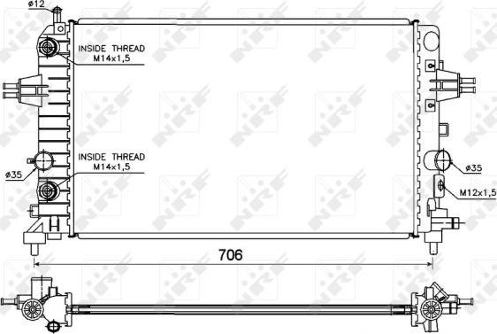 NRF 53144 - Radiator, engine cooling onlydrive.pro