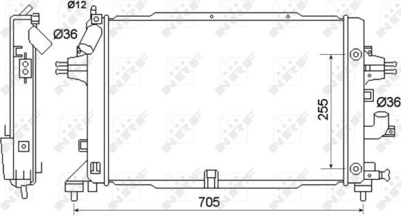 NRF 53145 - Radiator, engine cooling onlydrive.pro