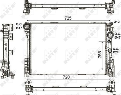 NRF 53140 - Radiator, engine cooling onlydrive.pro