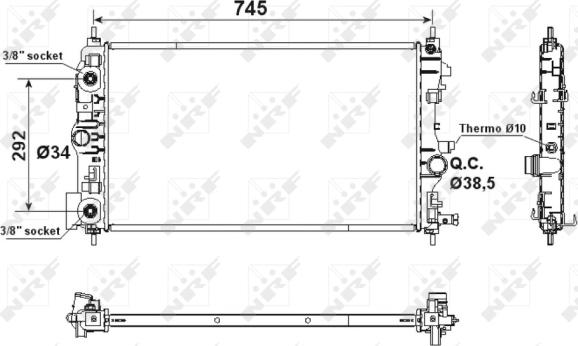 NRF 53159 - Radiator, engine cooling onlydrive.pro