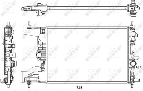 NRF 53155 - Radiator, engine cooling onlydrive.pro