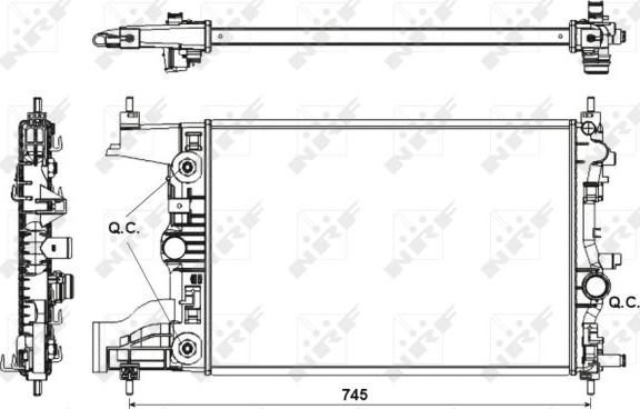 NRF 53153 - Radiator, engine cooling onlydrive.pro