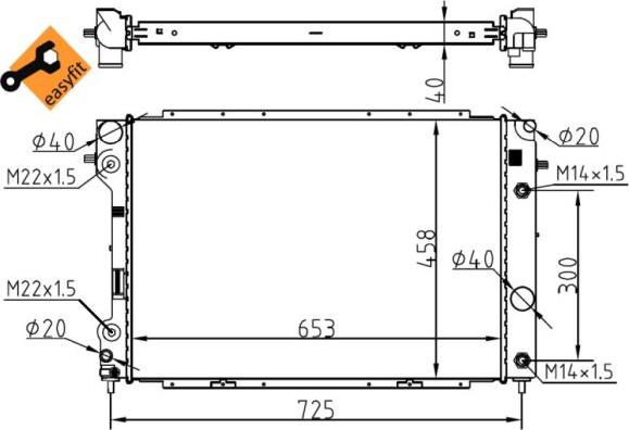 NRF 53104 - Radiator, engine cooling onlydrive.pro