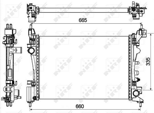 NRF 53115 - Radiator, engine cooling onlydrive.pro