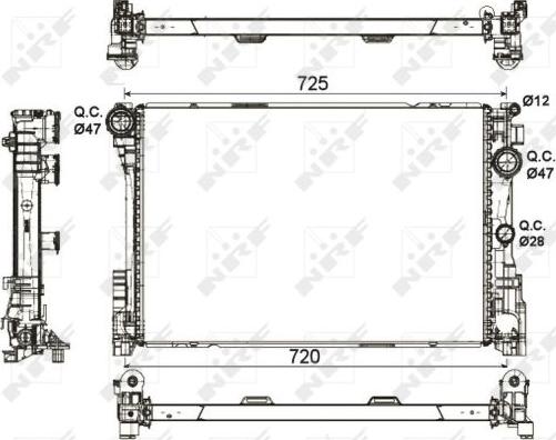 NRF 53113 - Radiator, engine cooling onlydrive.pro