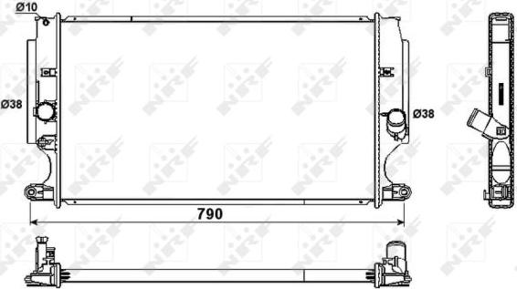 NRF 53181 - Radiator, engine cooling onlydrive.pro