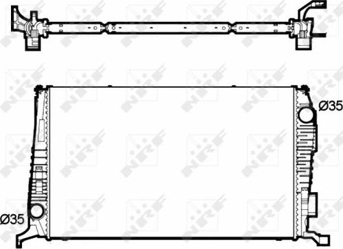 NRF 53138 - Radiator, engine cooling onlydrive.pro