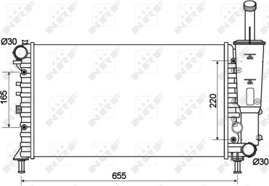 NRF 53124 - Radiators, Motora dzesēšanas sistēma onlydrive.pro