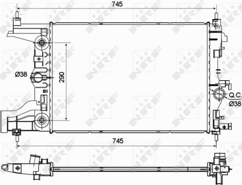 NRF 53122 - Radiator, engine cooling onlydrive.pro