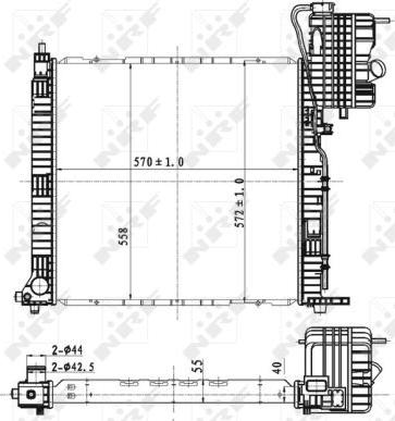 NRF 53176 - Radiator, engine cooling onlydrive.pro