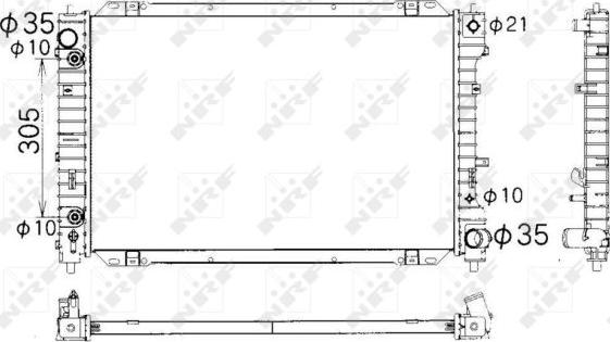 NRF 53378 - Radiator, engine cooling onlydrive.pro