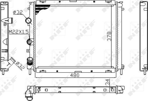 NRF 53209A - Radiator, engine cooling onlydrive.pro