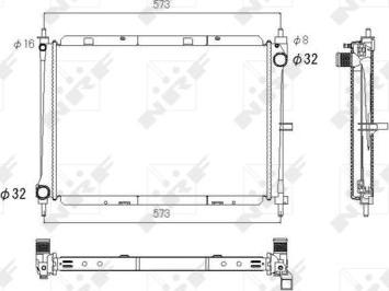 NRF 53758 - Radiators, Motora dzesēšanas sistēma onlydrive.pro