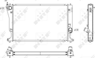 NRF 53768 - Radiator, engine cooling onlydrive.pro