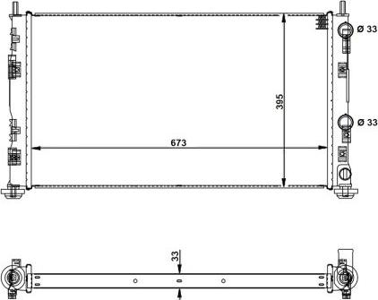 NRF 53733 - Radiator, engine cooling onlydrive.pro