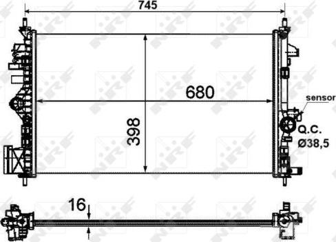 NRF 53773 - Radiator, engine cooling onlydrive.pro