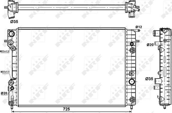 NRF 529689 - Radiator, engine cooling onlydrive.pro