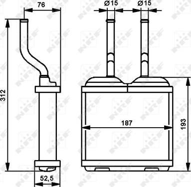 NRF 52103 - Heat Exchanger, interior heating onlydrive.pro