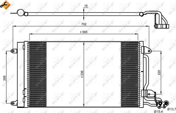 NRF 35910 - Конденсатор кондиционера onlydrive.pro