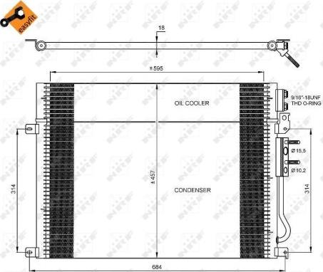 NRF 35920 - Конденсатор кондиционера onlydrive.pro