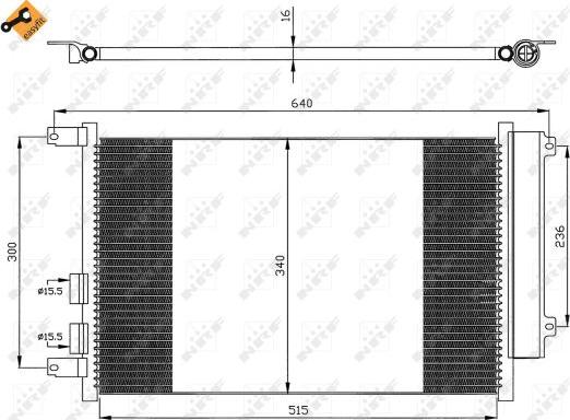 NRF 35499 - Condenser, air conditioning onlydrive.pro